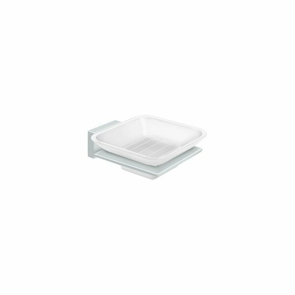 Frosted Glass Soap Dish 55D Series Bright Chrome Finish, Deltana, Mfr#: 55D2012-26